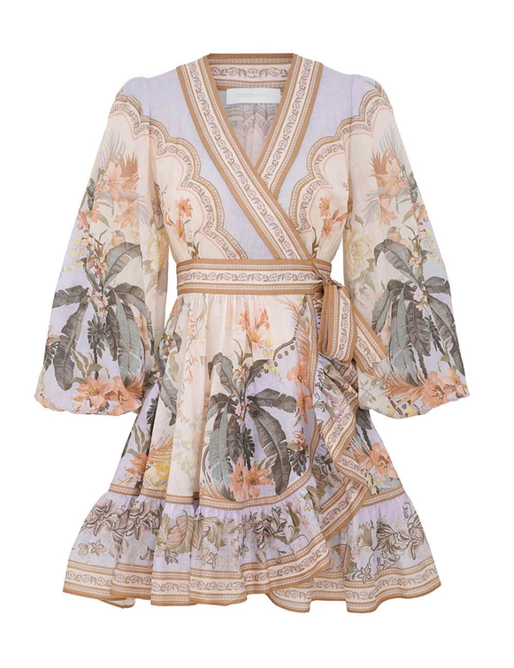 Zimmermann wylie mini wrap dress
