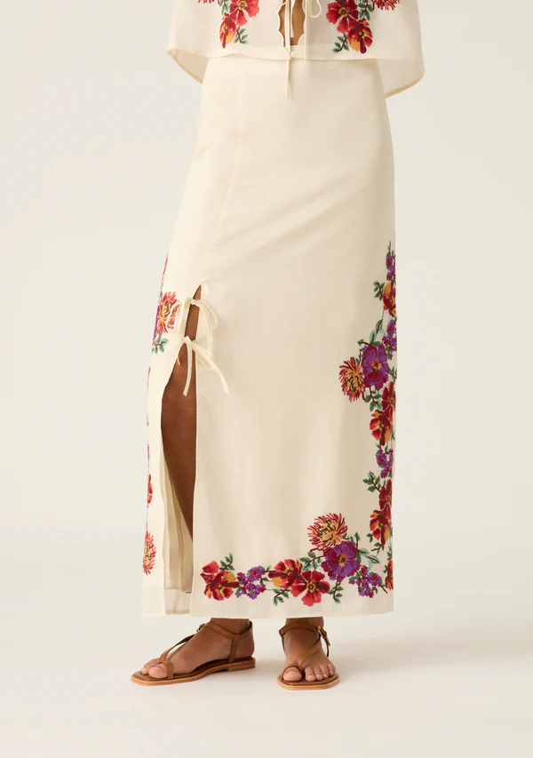 Sheike linen viscose skirt