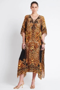 Boho Golden Lady wrap Dress