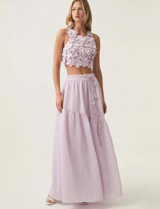 Aje pandorea flower cotton skirt