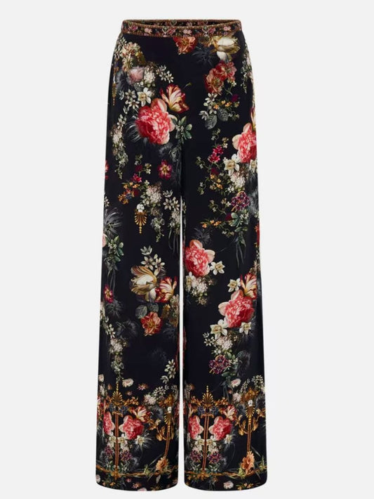 Camilla black floral pants