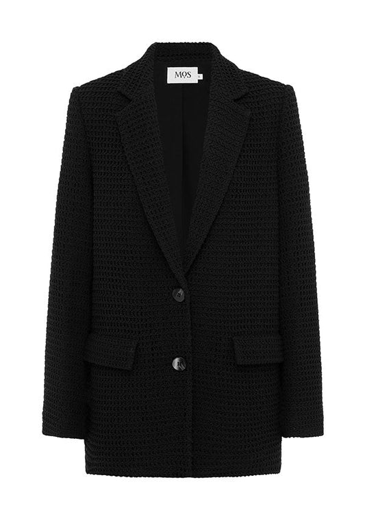 MOS black pu leather Jacket