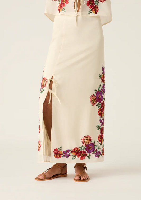Sheike linen viscose skirt