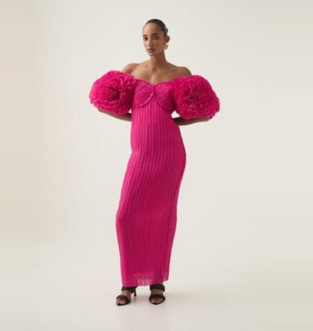Aje hot pink maxi dress