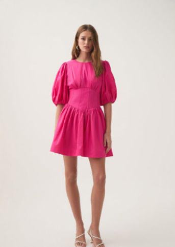 Aje hot pink mini dress