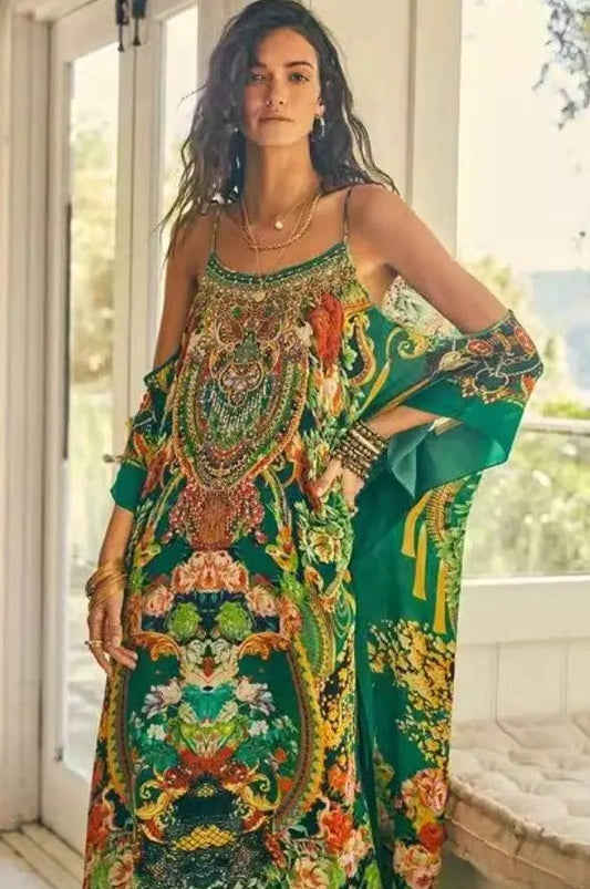 Czarina green light mini dress