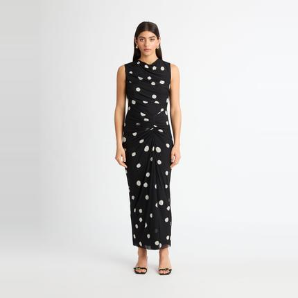 Sheike black dot midi