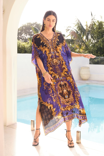 Camilla Blue maxi dress w sleeves
