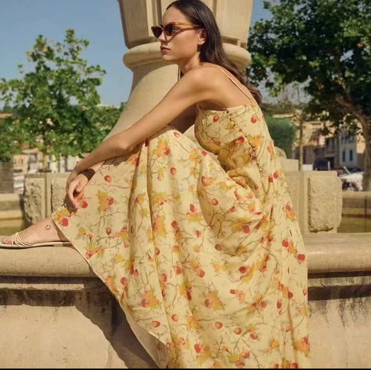 MOS linen midi dress