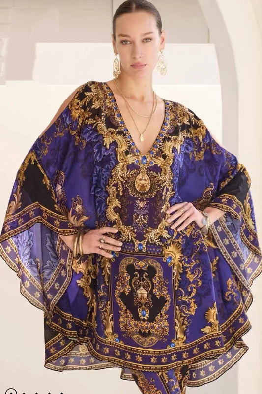 Czarina Midnight Blue kaftan Dress