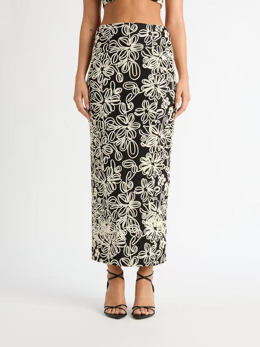 Sheike black white skirt
