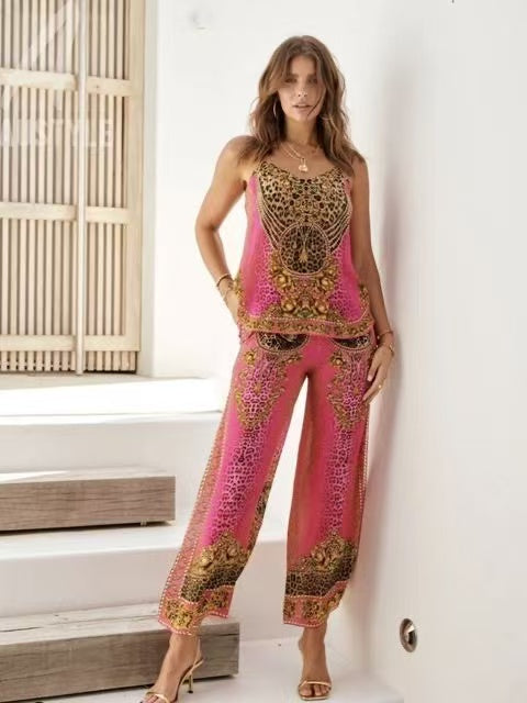 Czarina pink leopard cami