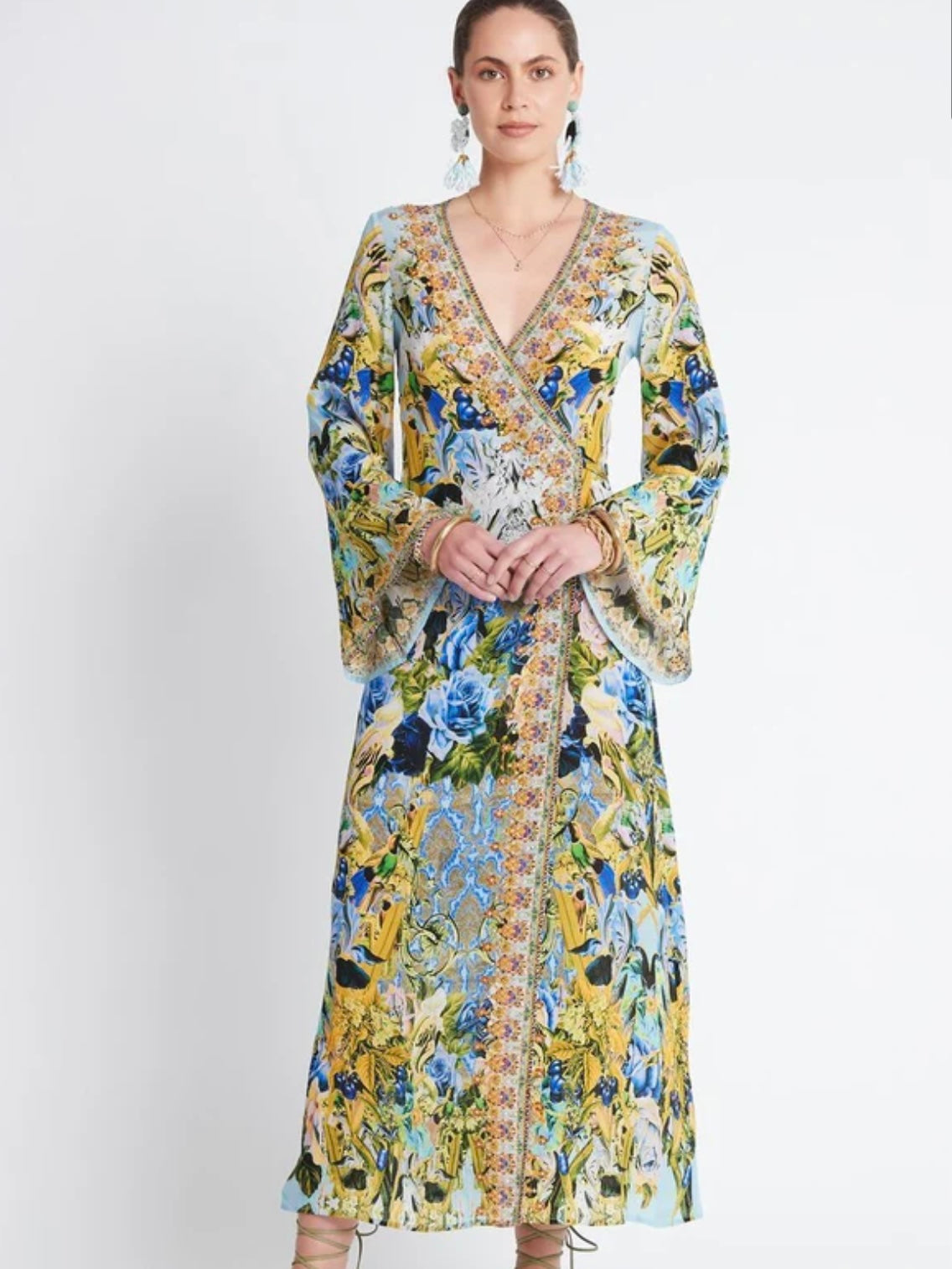 Czarina summer blue wrap dress